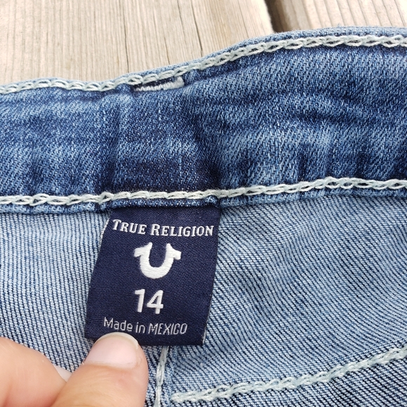 NWOT True Religion Halle single end patch jeans - Picture 5 of 6